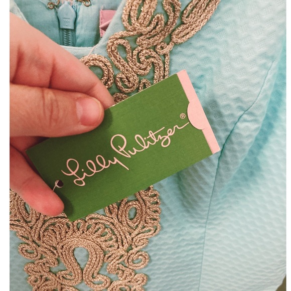 NWT LILLY PULITZER Suzette Shift Dress Serene Blue SZ: 8 - Picture 10 of 16